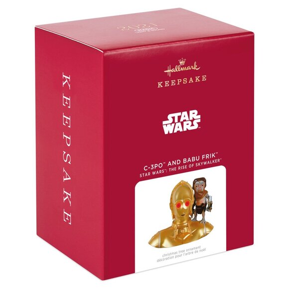 New! Star Wars C-3PO & Babu Frik Hallmark Keepsake Christmas Ornament 2021 - Picture 1 of 5